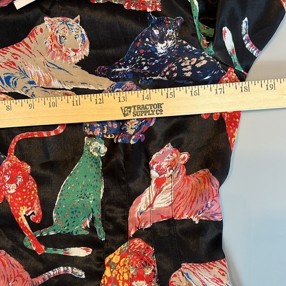 NWT Zara Basic Z1975 Denim Polyester Tiger Cat Dress M - Picture 10 of 12